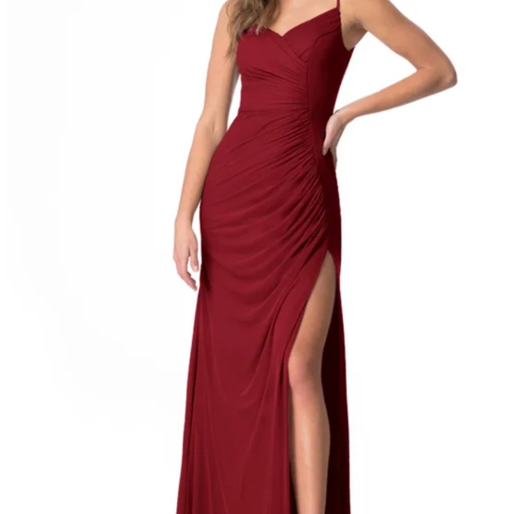 Azazie Tequila Burgundy Bridesmaid Dress Size A^